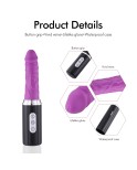 Hismith 10” Thrusting Dildo with Vibrator, 3 Speeds + 2 Modes Clitoral Stimulator