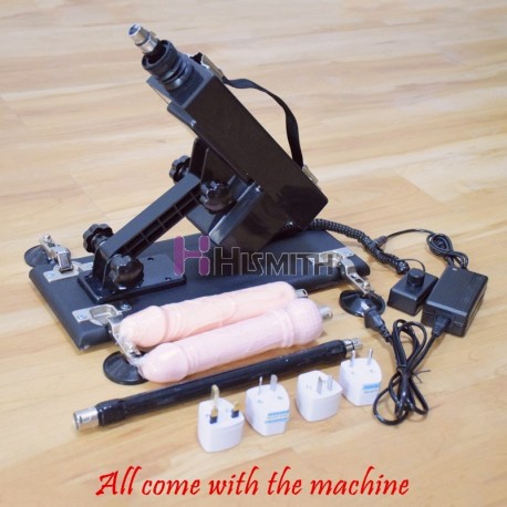 Black Automatic Sex Machine 6 cm Retractable Masturbation Machine Gun for Women and Men