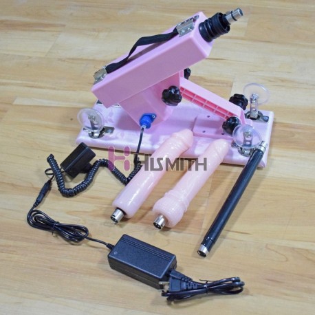 Pink Automatic Masturbator Sex Machine with Super Big Dildo and Anal Masturbation Fuck Machines for Men and Women Sex Toy -Set A