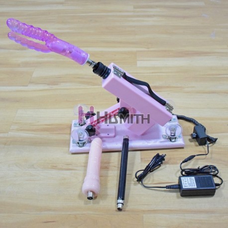 Sex Pink Automatic Masturbator Machine with Super Big Dildo and Anal Masturbation for Men and   Women - Set  C