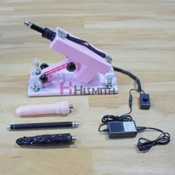 Sex Pink Automatic Masturbator Machine with Super Big Dildo and Anal Masturbation for Men and Women - Set I