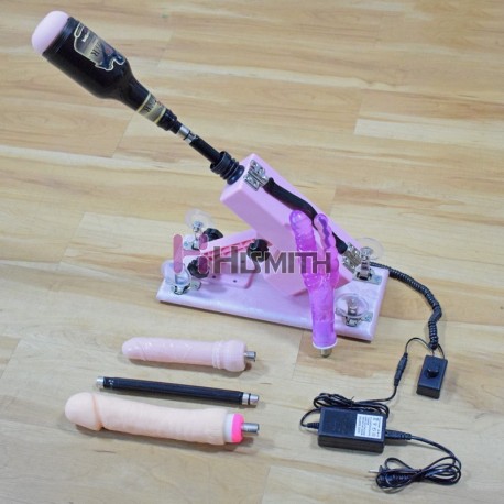 Sex Pink Automatic Masturbator Machine with Super Big Dildo and Anal Masturbation for Men and Women - Set K