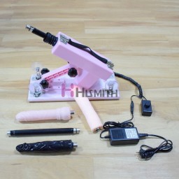 Sex Pink Automatic Masturbator Maskin med Super Big Dildo och Anal Onani för Män och kvinnor - Set M