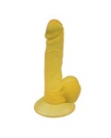7,5-Zoll-Gelee Realistischer Dildo Sex-Spielzeug mit einem Fuß mit kräftigem Saugnapf - Gelb