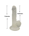 7,5-Zoll-Gelee Realistischer Dildo Sex-Spielzeug mit einem Fuß mit kräftigem Saugnapf - Transparent