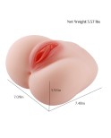 3D Realistic Male Masturbator Ass Vagina Anal Sexleksaker för Manlig Onani