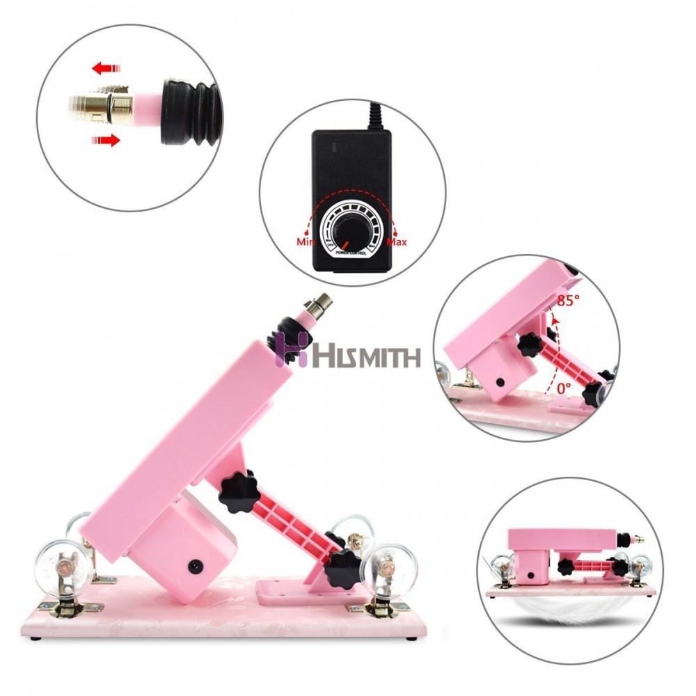 Sex Machine! Small Pink Handle Sex Machine Gun With 7 Attachments Unisex Dildos,Automatic Thrust Machine Device For Sex