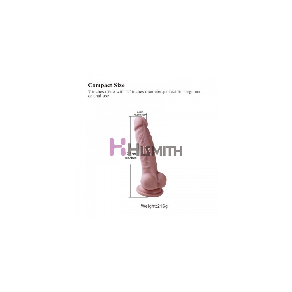 Premium Silicone Dildo, Realistic Penis With Suction Cup (Small)