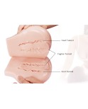 Male Masturbator Life Size Sex Toy,3D Realistic Spoons Sex Position Pussy Anal Ass Doll for Male Masturbation