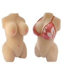 3D Half Body Sex Breast Silicone Doll, Sexy Body with Vagina and Anal Masturbator, Sex Doll for Men