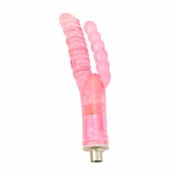 Double Dong Vaginal og Anal Realistisk Dildo Masturbator For Sex Machine Tilbehør