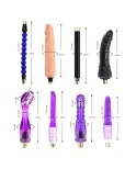 Multispeed Sex Machine Einstellbar mit 8 Attachments Dildo Masturbator