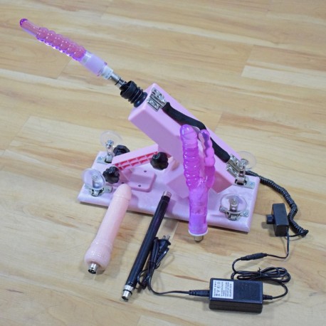 Sex Pink Automatic Masturbator Machine with Super Big Dildo and Anal Masturbation for Men and Women - Set F