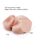 Životní velikosti Virgin Pussy Ass Doll, 3D realistické mužské masturbace Ass Vagina Anal sex hračky