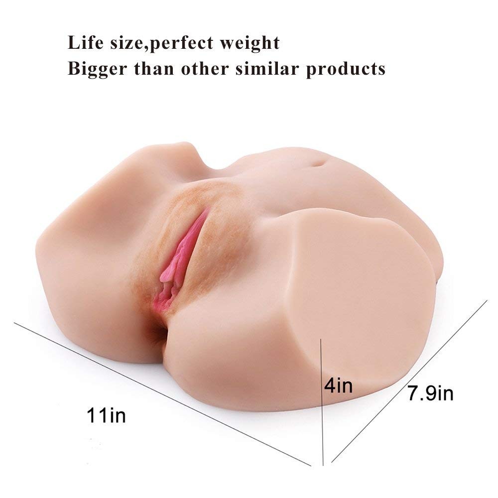 Life Size Virgin Pussy Ass Doll,3D Realistic Male Masturbator Ass Vagina Anal Sex Toys for Male Masturbation(5.3 LB)