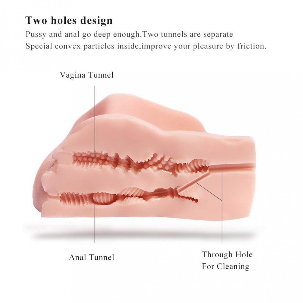 Life Size Virgin Pussy Ass Doll,3D Realistic Male Masturbator Ass Vagina Anal Sex Toys for Male Masturbation(5.3 LB)