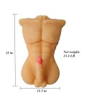 Male Body Torso Love Doll, 3D Realistic Sex Toy Doll with Big Dildo for Women