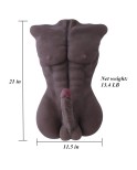 Male Body Torso Love Doll, 3D Realistic Sex Toy Doll with Big Dildo for Women