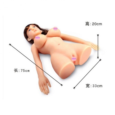 3D Solid Silicone Baby Bust Sex Doll