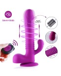 Hismith Realistischer Dildo Vibrator mit Fernbedienung, Schub silikon Dildo mit 360° drehbarer Perle und Teleskopstange