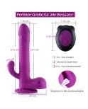 Hismith Realistischer Dildo Vibrator mit Fernbedienung, Schub silikon Dildo mit 360° drehbarer Perle und Teleskopstange