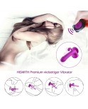 Hismith Realistischer Dildo Vibrator mit Fernbedienung, Schub silikon Dildo mit 360° drehbarer Perle und Teleskopstange