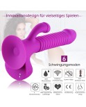 Hismith Realistischer Dildo Vibrator mit Fernbedienung, Schub silikon Dildo mit 360° drehbarer Perle und Teleskopstange