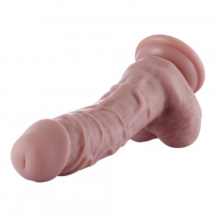 Hismith 7.9" Silicone Dildo, 5.9" Insertable 1.6" Diameter，KlicLok Connector，Flesh