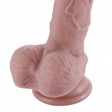 Hismith 7.9" Silicone Dildo, 5.9" Insertable 1.6" Diameter，KlicLok Connector，Flesh