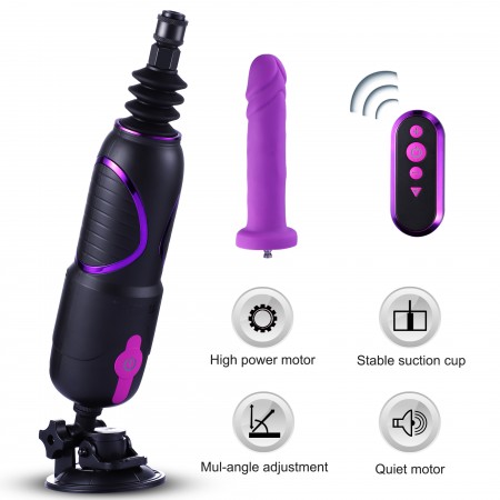 Hismith Pro Traveler, Portable Sex Machine med Fjernbetjening - KlicLok System - 6.8 "Insertable Silicone Dildo