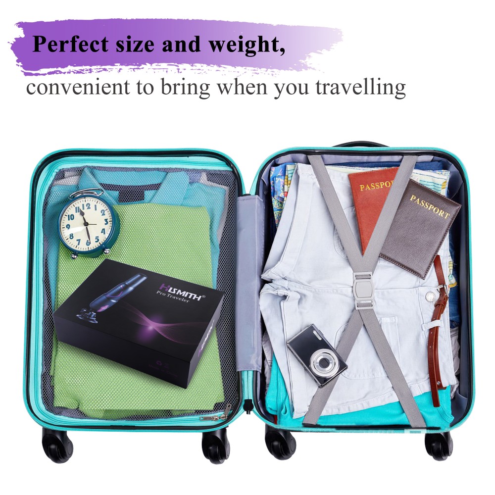 Hismith Pro Traveler, Portable Sex Machine with Remote Controller - KlicLok System - 6.8" Insertable Silicone Dildo