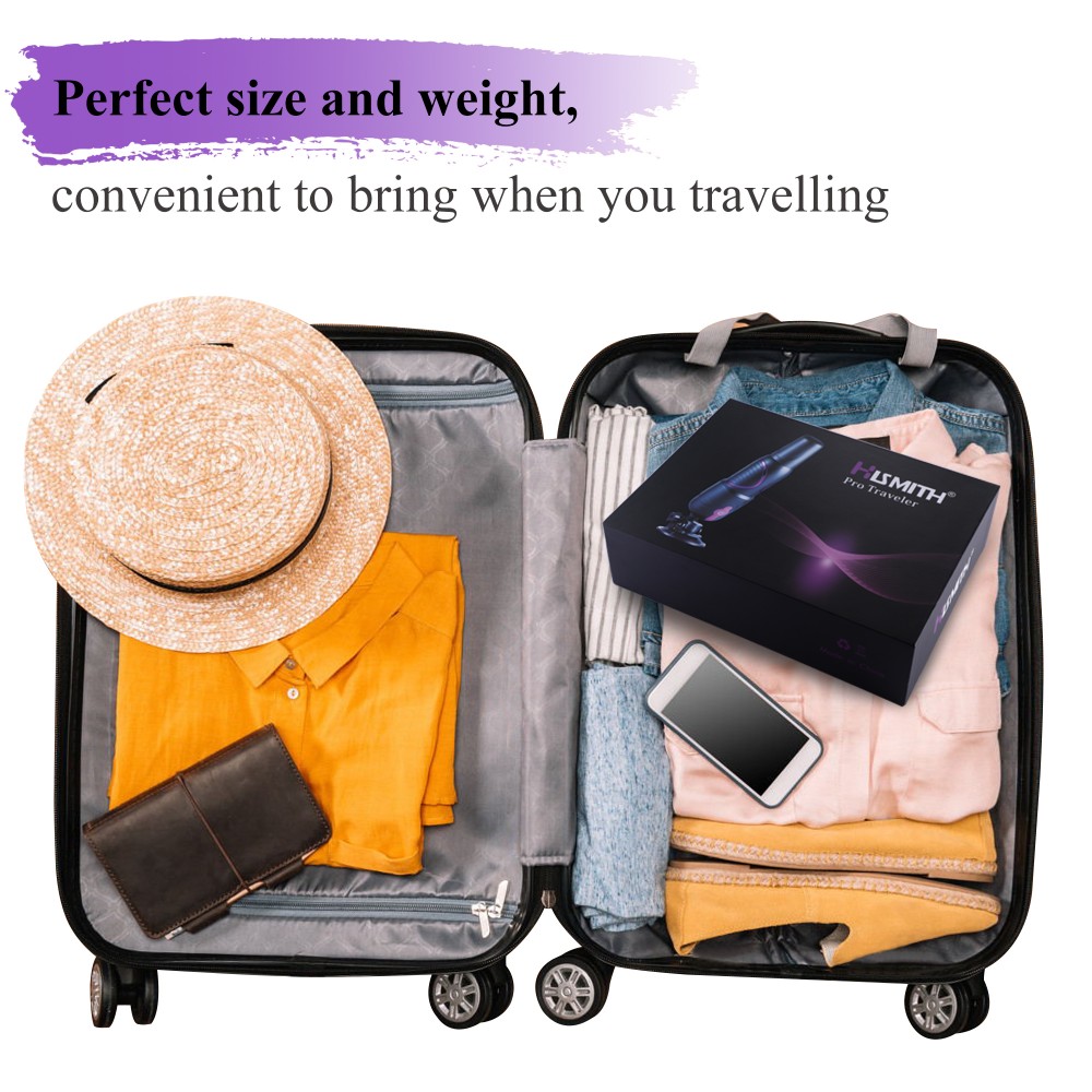 Hismith Pro Traveler, Portable Sex Machine with Remote Controller - KlicLok System - 6.8" Insertable Silicone Dildo