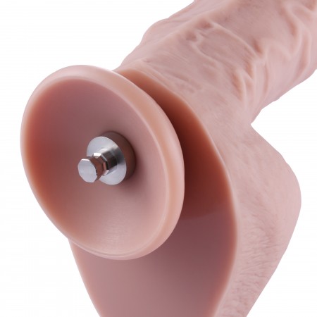 Hismith silikon dildo 9 ", 6,5" infällningsbar 2,0 "diameter (KlicLok-kontakt) - Flesh