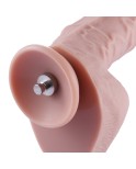 Hismith silikon dildo 9 ", 6,5" innsatsbar 2,0 "diameter (KlicLok-kontakt) - Flesh