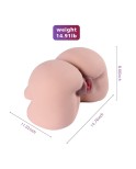Masturbatore maschile a grandezza naturale in silicone TPE Masturbatore maschile 3D Culo realistico figa con canali anali vagina