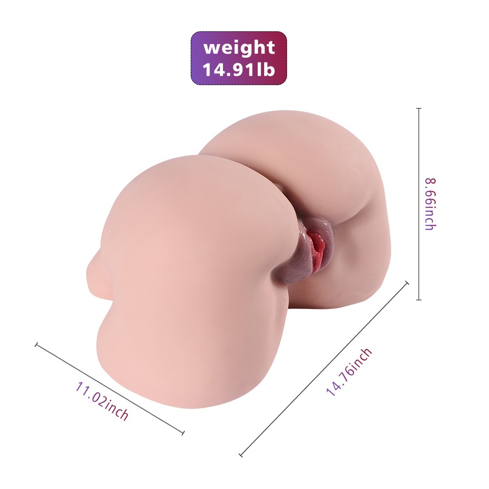 Lebensgroße Sexpuppe TPE Silikon Männlicher Masturbator 3D Realistische Muschi Arsch Mit Engen Vagina Analkanälen