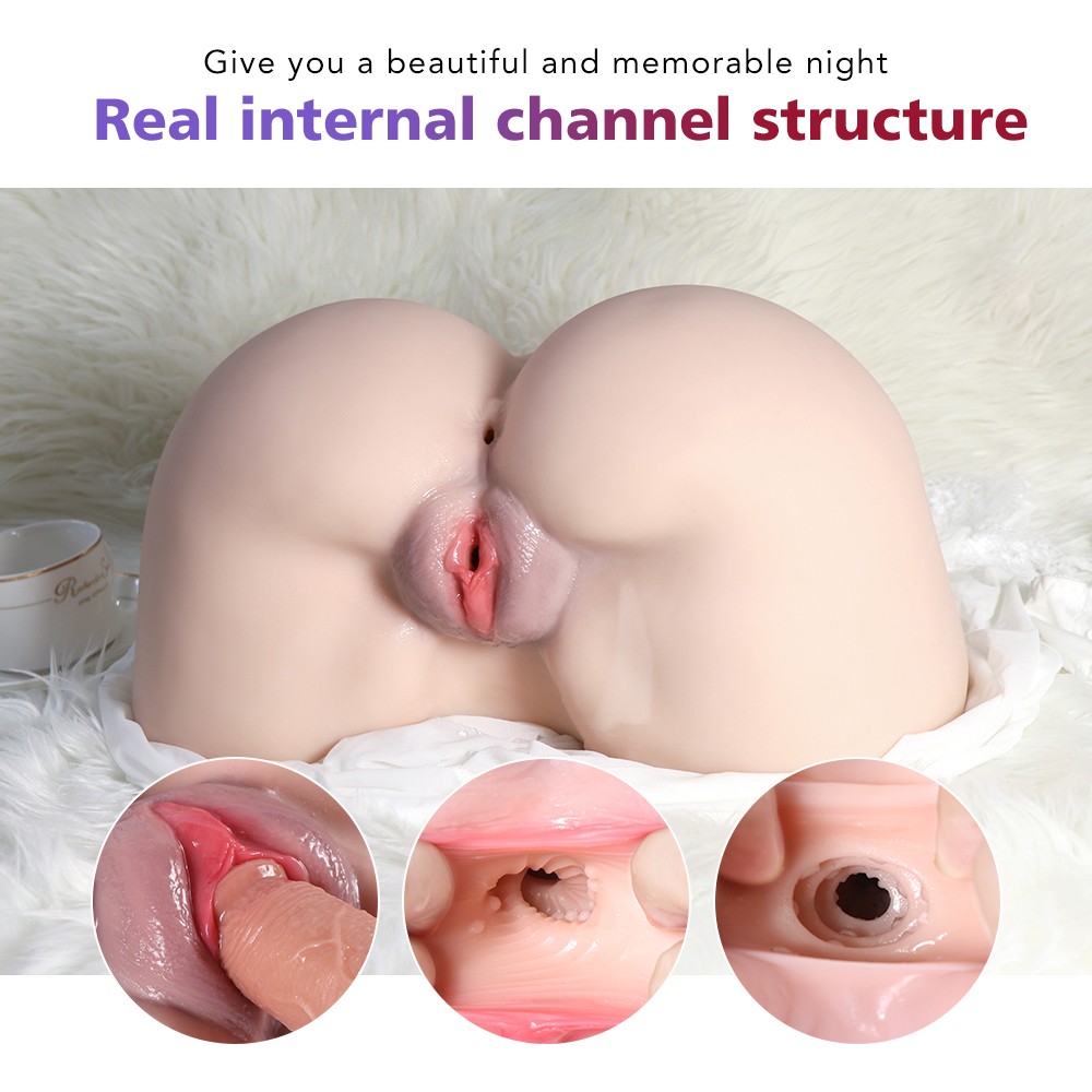 Lebensgroße Sexpuppe TPE Silikon Männlicher Masturbator 3D Realistische Muschi Arsch Mit Engen Vagina Analkanälen