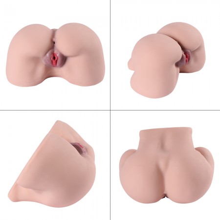 Masturbatore maschile a grandezza naturale in silicone TPE Masturbatore maschile 3D Culo realistico figa con canali anali vagina