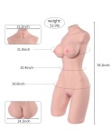 Zvyšte velikost polodlouhá sexuální panenka, sexy dáma s vaginálními tetičkami a prsy, realistická silikonová sexuální panenka
