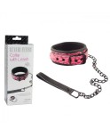 Lyx Fetish Collar Leash Diamond mjukt läder Neck Harness Intim För vuxna Spel