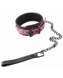 Lyx Fetish Collar Leash Diamond mjukt läder Neck Harness Intim För vuxna Spel