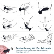 Hismith Prostate Massage Stimulator Anal Vibrator with Remote Control, 100% Waterproof Anal Plug for Men Women