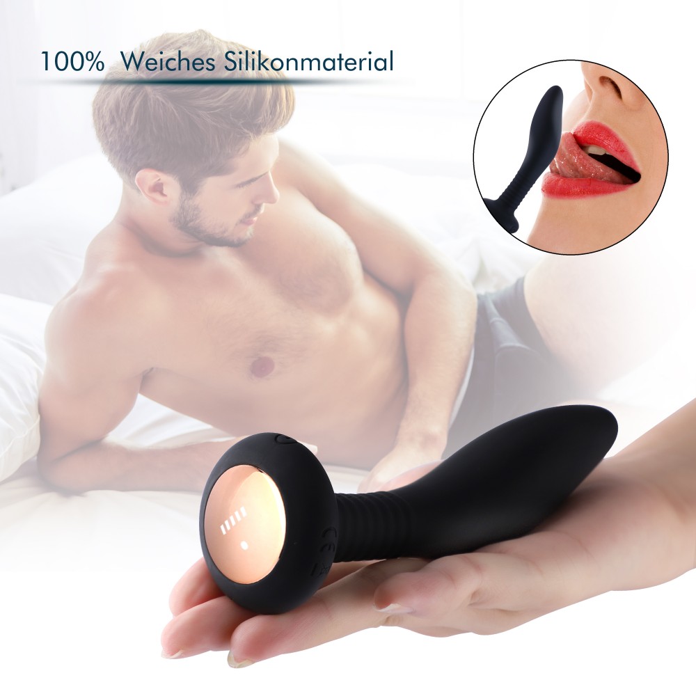 Hismith Prostatamassagestimulator Anal Vibrator med fjärrkontroll, 100% vattentät analplugg för kvinnor för män