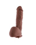 Hismith 22cm stor silikondildo for Hismith sexmaskin med KlicLok-system, 16,51 cm innsatsbar lengde, 16,76 cm omkrets, 5,33 cm d