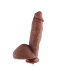 Hismith 22cm stor silikondildo for Hismith sexmaskin med KlicLok-system, 16,51 cm innsatsbar lengde, 16,76 cm omkrets, 5,33 cm d