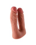 Hismith 16,51 cm dobbelt gennemtrængende silikone dildo til premium til sexmaskine med KlicLok-system, 13,97 cm indsættelig læng