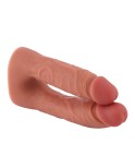 Hismith 16,51 cm dobbelt gennemtrængende silikone dildo til premium til sexmaskine med KlicLok-system, 13,97 cm indsættelig læng