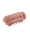 Hismith 21.59cm Two Cocks One Hole Silicone Dildo forPremium Sex Machine with KlicLok System, 19.05cm Insertable Length, 19.48cm