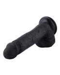 Hismith 21.08cm fleksibel silikone Dildo til Hismith Premium sexmaskine med KlicLok-system, 14,98 cm Indsatbar længde, Omkrets 1