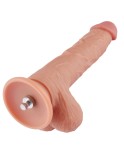Hismith 22.60cm Silicone Dildo with Complete Scrotum for Hismith Premium Sex Machine with KlicLok System, 16.51cm Insertable Len